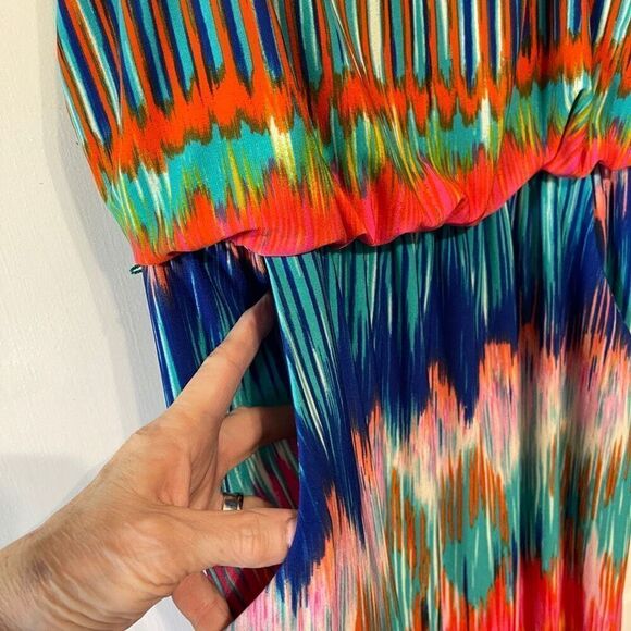 Bisou Bisou Michele Bohbot Blouson Adjustable Strap Maxi Dress - Picture 2 of 8